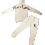 Men Black Label Black Bling Hoodie and Jogger Set