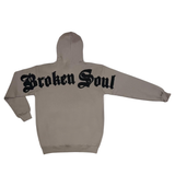 Men Broken Soul Black Chenille Hoodie