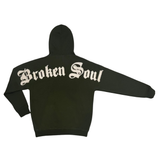 Men Broken Soul Cream Chenille Hoodie