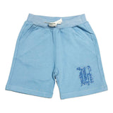 Kids Black Label "B" Light Blue Bling Cotton Shorts