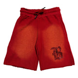 Kids Black Label "B" Red Bling Cotton Shorts