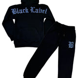 Kids Black Label Light Blue Bling Hoodie and Jogger Set