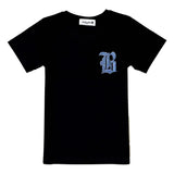 Kids Black Label Light Blue Bling Crew Neck T-Shirt
