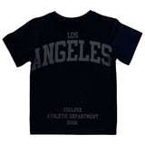 Kids Black Label Dept Black Silicone Crew Neck T-Shirt