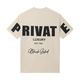 Men Black Label "PRIVATE" Oversize T-Shirt