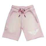 Kids Broken Soul White Chenille Cotton Shorts