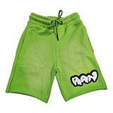 Kids RAW Drip White Chenille Cotton Shorts