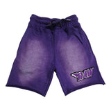 Kids RAW Wing Purple Chenille Cotton Shorts