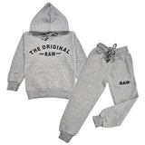 Kids The Original -RAW- Black Silicone Hoodie and Jogger Set