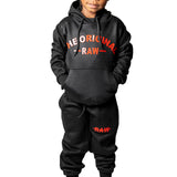 Kids The Original -RAW- Red Silicone Hoodie and Jogger Set