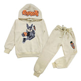 Kids Rabbit Chenille Hoodie and Jogger Set