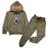 Kids Rabbit Chenille Hoodie and Jogger Set