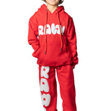 Kids RAW Star White Puff Hoodie and Jogger Set