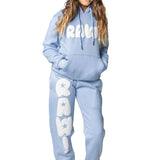 Kids RAW Star White Puff Hoodie and Jogger Set