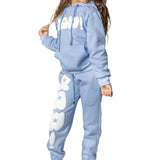 Kids RAW Star White Puff Hoodie and Jogger Set