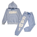 Kids RAW Star White Puff Hoodie and Jogger Set