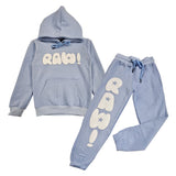 Kids RAW Star White Puff Hoodie and Jogger Set