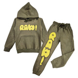 Kids RAW Star Yellow Puff Hoodie and Jogger Set