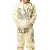 Kids RAW World Tour Black Bling Hoodie and RAW Wing Black Bling Jogger Set