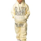 Kids RAW World Tour Black Bling Hoodie and RAW Wing Black Bling Jogger Set