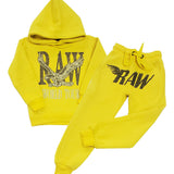 Kids RAW World Tour Black Bling Hoodie and RAW Wing Black Bling Jogger Set