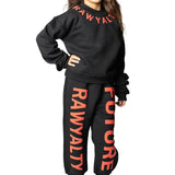 Kids RAWYALTY FUTURE Red Puff Long Sleeve Shirt and Jogger Set
