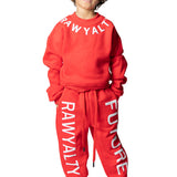 Kids RAWYALTY FUTURE White Puff Long Sleeve Shirt and Jogger Set