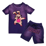 Kids Dub Bunny Chenille T-Shirt and Cotton Shorts Set