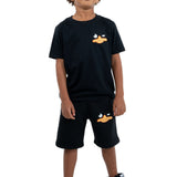 Kids Duck Chenille T-Shirt and Cotton Shorts Set