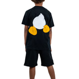 Kids Duck Chenille T-Shirt and Cotton Shorts Set