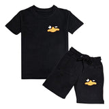 Kids Duck Chenille T-Shirt and Cotton Shorts Set