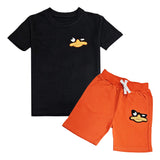 Kids Duck Chenille T-Shirt and Cotton Shorts Set