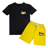 Kids Duck Chenille T-Shirt and Cotton Shorts Set