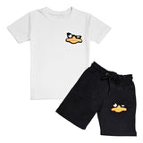Kids Duck Chenille T-Shirt and Cotton Shorts Set