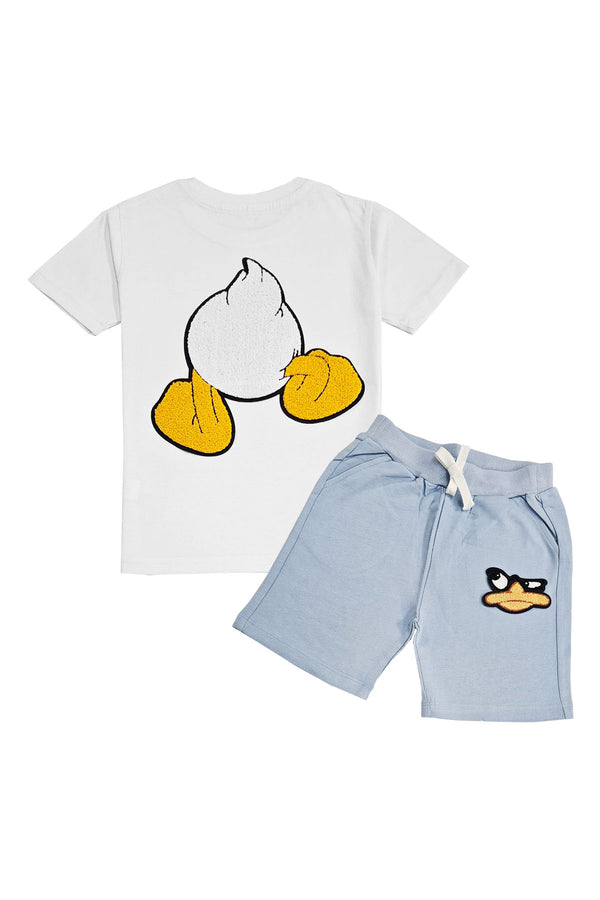 Kids Duck Chenille T-Shirt and Cotton Shorts Set