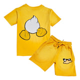 Kids Duck Chenille T-Shirt and Cotton Shorts Set