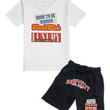 Kids Luxury Streetwear T-Shirt and Cotton Shorts Set