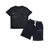 Kids The Original -RAW- Black Silicone T-Shirt and Cotton Shorts Set