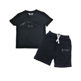 Kids The Original -RAW- Black Silicone T-Shirt and Cotton Shorts Set