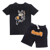 Kids Rabbit Chenille T-Shirt and Cotton Shorts Set