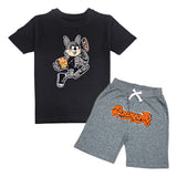 Kids Rabbit Chenille T-Shirt and Cotton Shorts Set