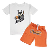 Kids Rabbit Chenille T-Shirt and Cotton Shorts Set