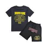 Kids Rawyalty Global Area Puff Print Crew Neck T-Shirt and Cotton Shorts Set