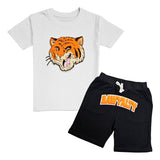 Kids Rawyalty Tiger Chenille T-Shirts and Cotton Shorts Set