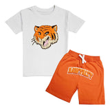Kids Rawyalty Tiger Chenille T-Shirts and Cotton Shorts Set
