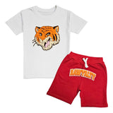 Kids Rawyalty Tiger Chenille T-Shirts and Cotton Shorts Set