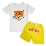 Kids Rawyalty Tiger Chenille T-Shirts and Cotton Shorts Set