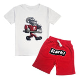 Kids The GOAT Chenille T-Shirt and Cotton Shorts Set