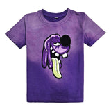 Kids Anti Social Purple Chenille T-Shirt