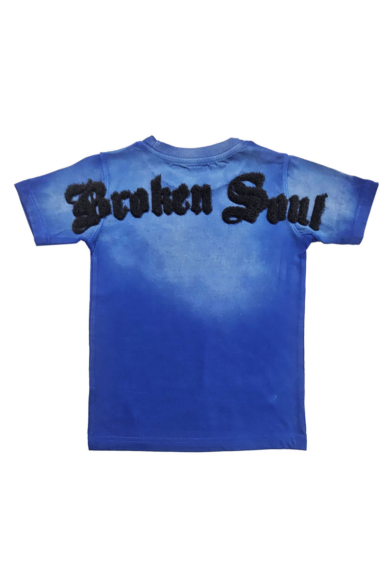 Kids Broken Soul Black Chenille T-Shirt